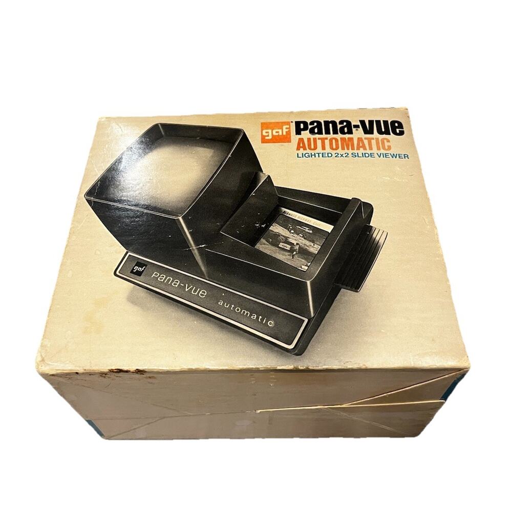 Vintage Gaf Pana-Vue Automatic Lighted 2x2 Slide Viewer Tested Works